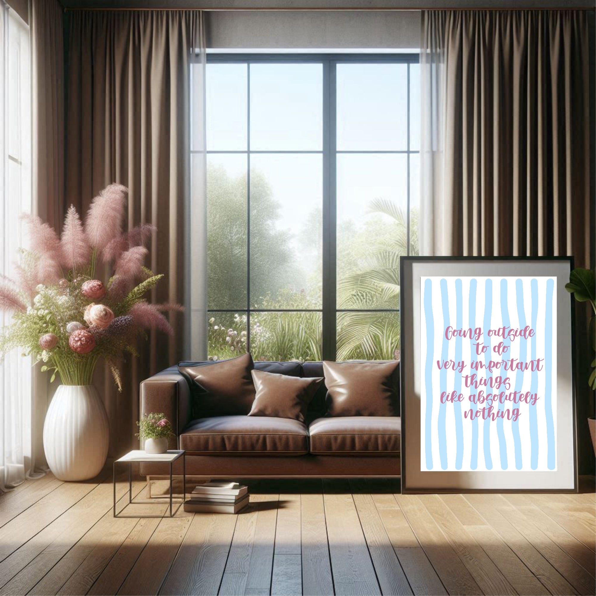 Going Outside Sarcastic Garden Wall Art Print