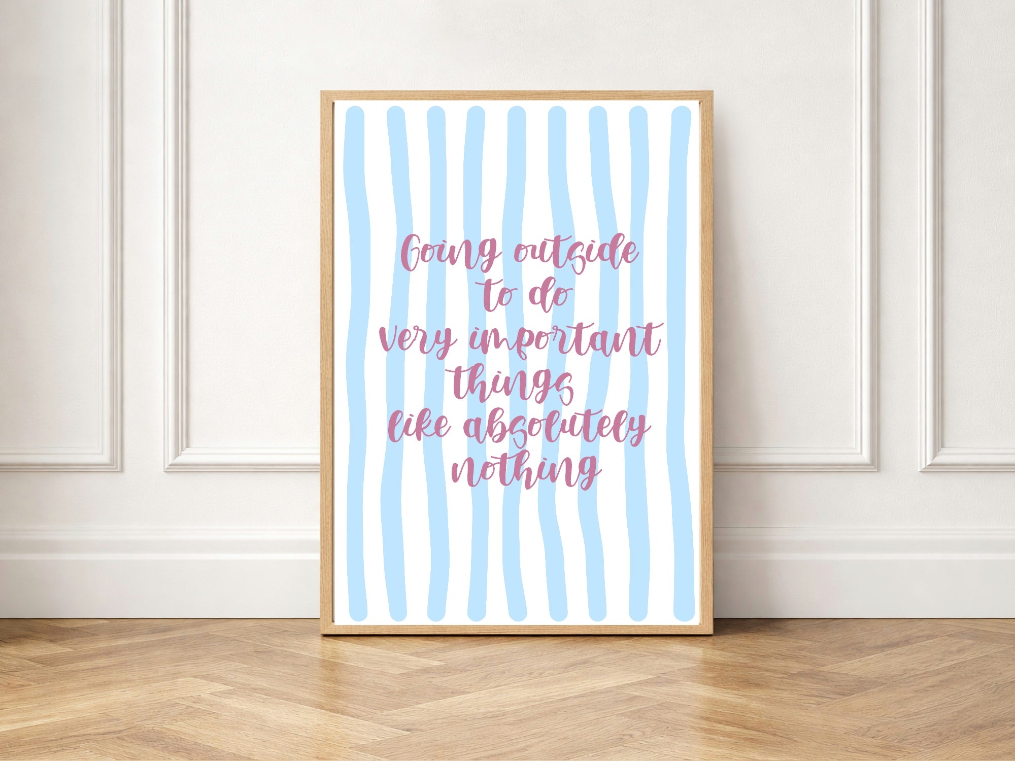 Going Outside Sarcastic Garden Wall Art Print