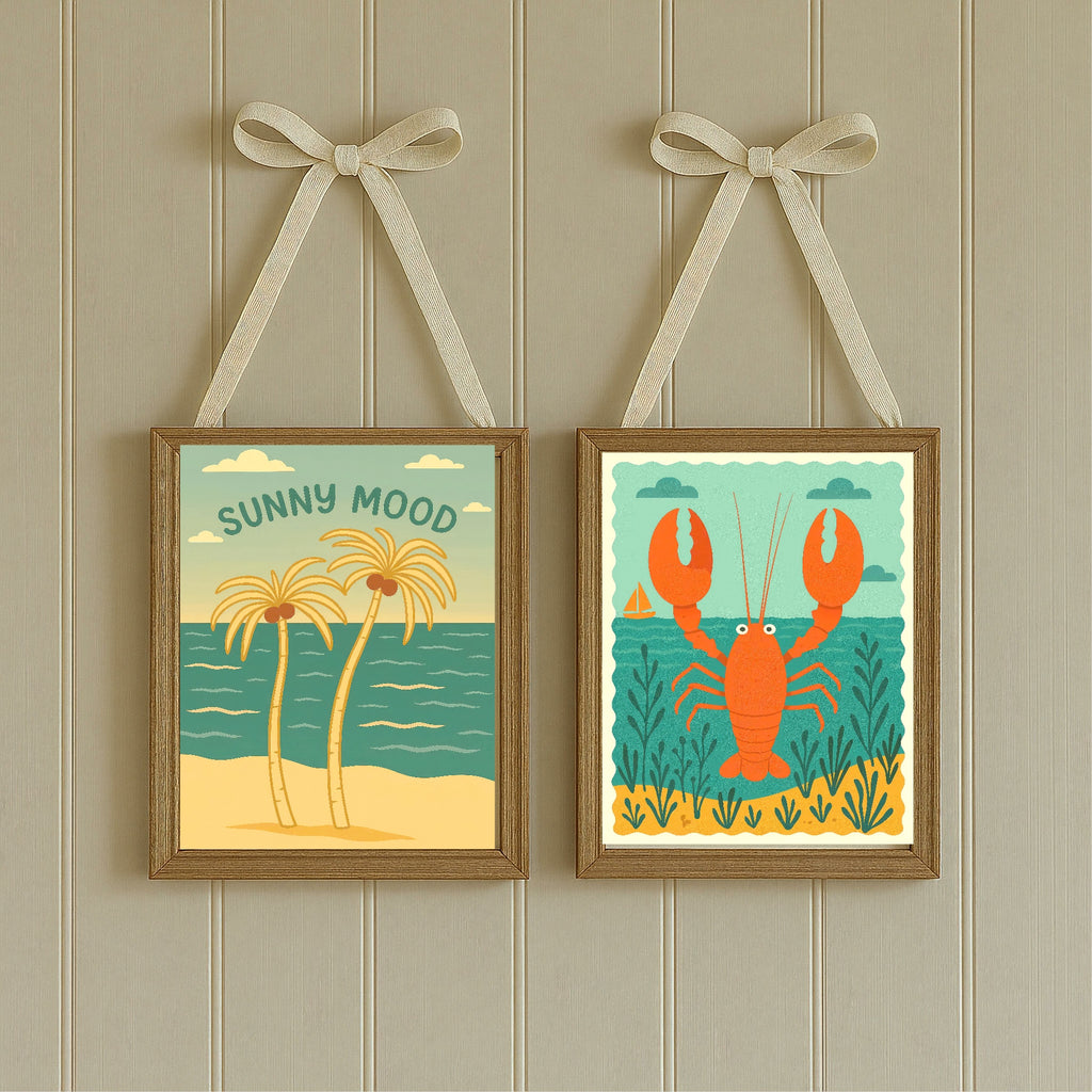 Sunny Mood Print | Palm Tree Summer Wall Art