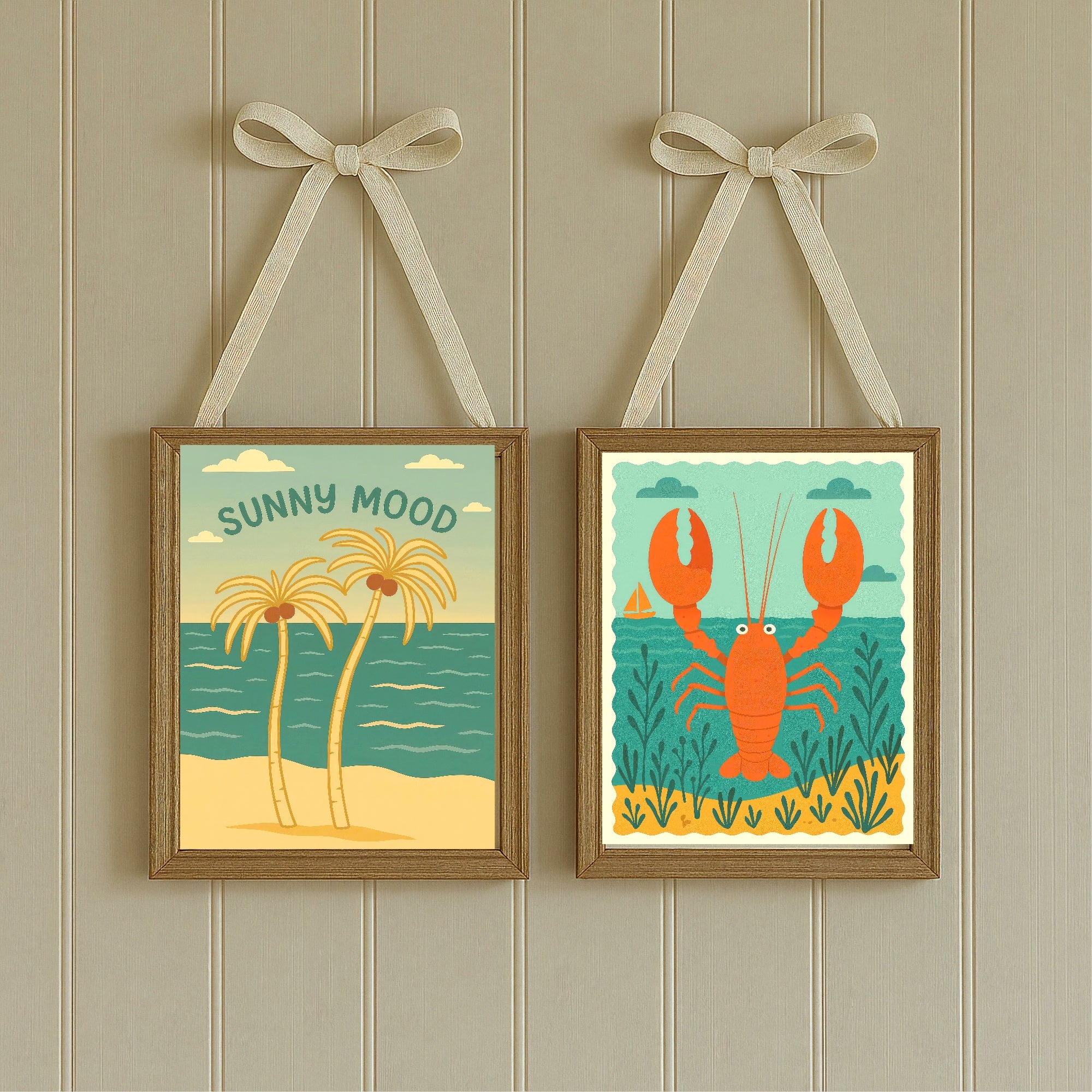 Vintage Lobster Wall Art Print