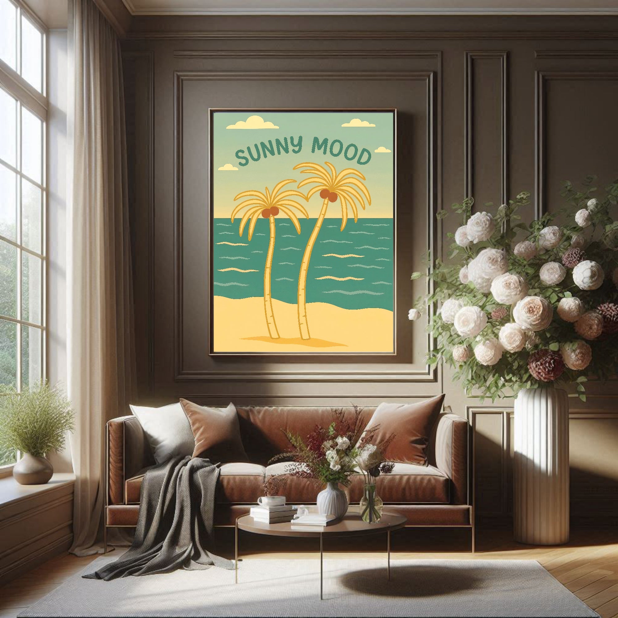 Sunny Mood Print | Palm Tree Summer Wall Art