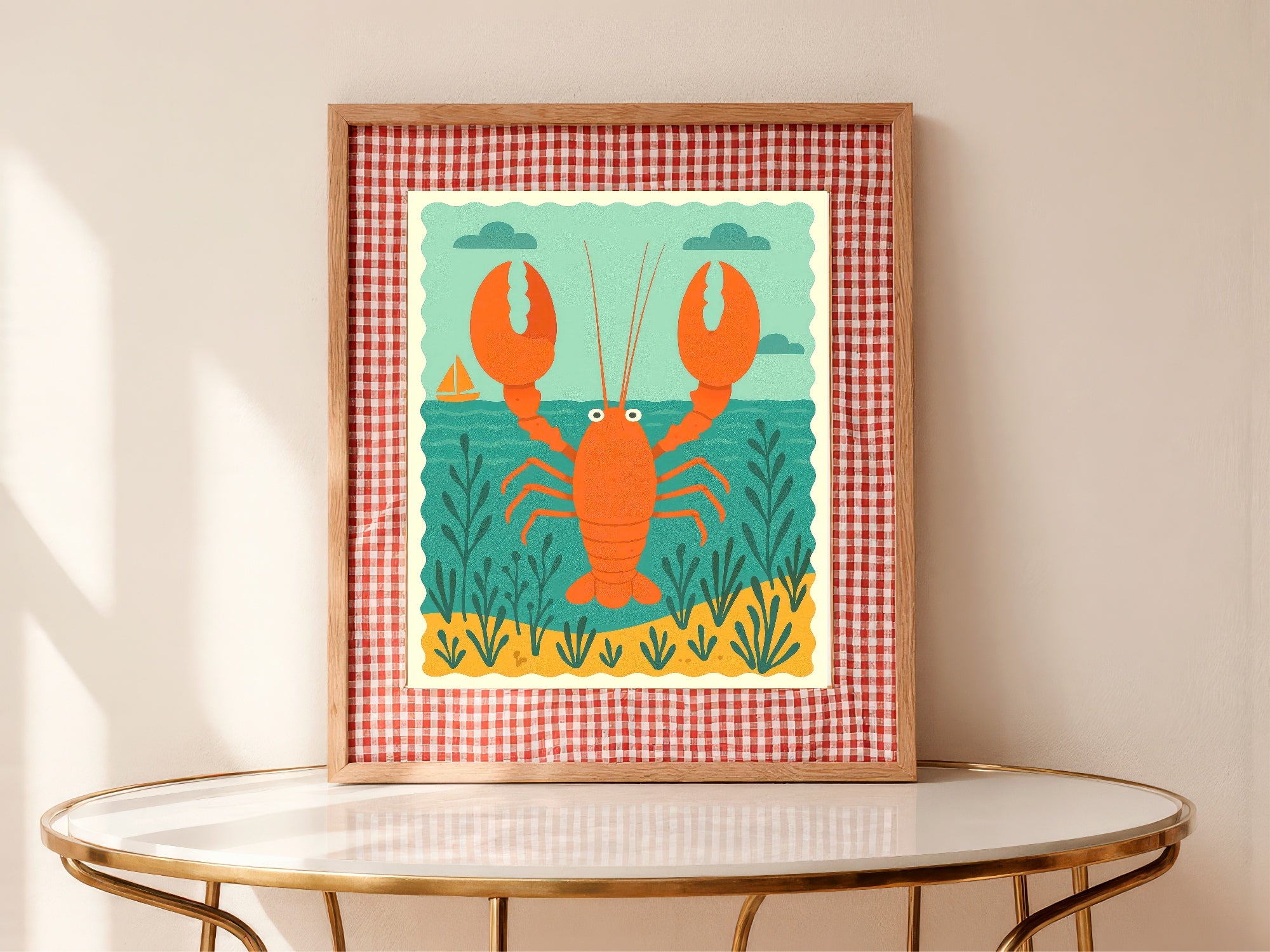Vintage Lobster Wall Art Print