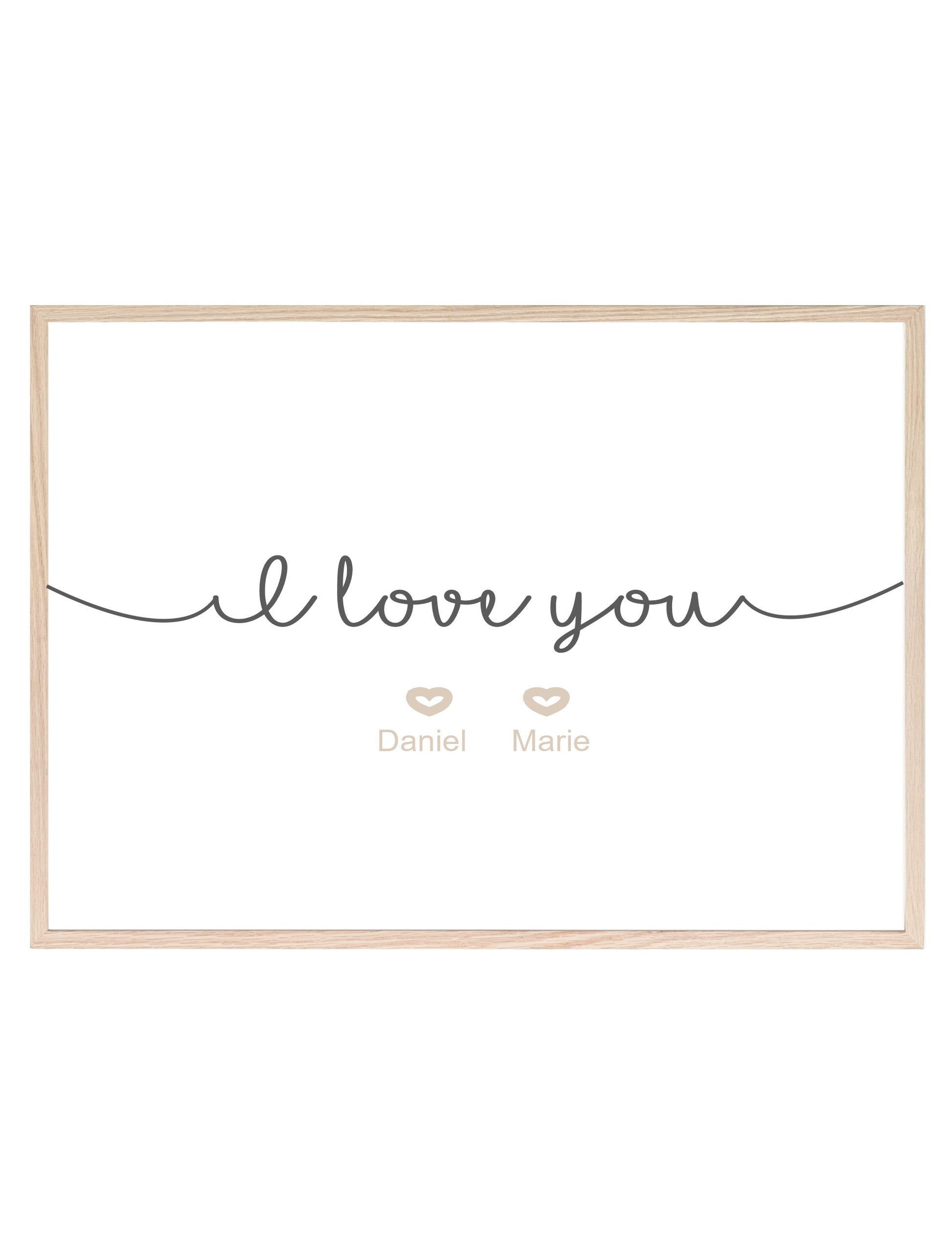 Personalised I Love You Print | Family & Love | Romantic Wall Art