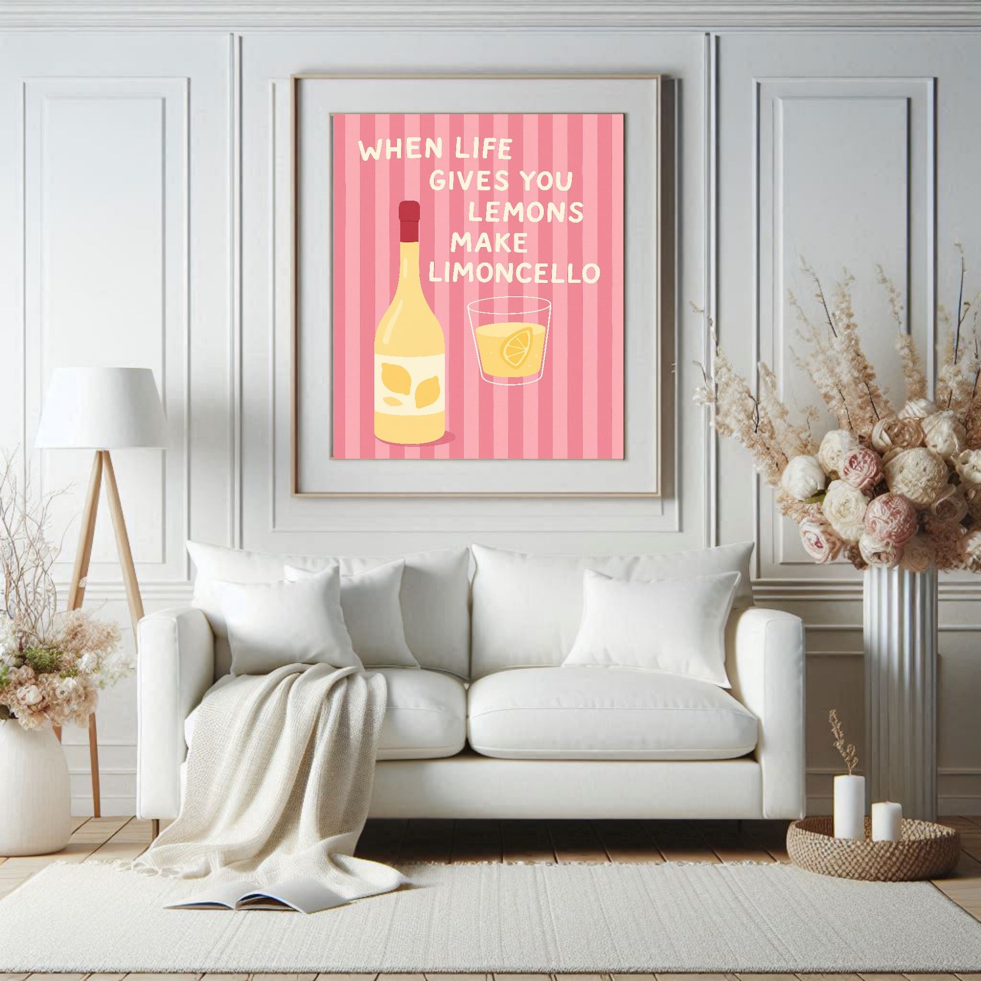 When Life Gives You Lemons Make Limoncello Wall Art Print