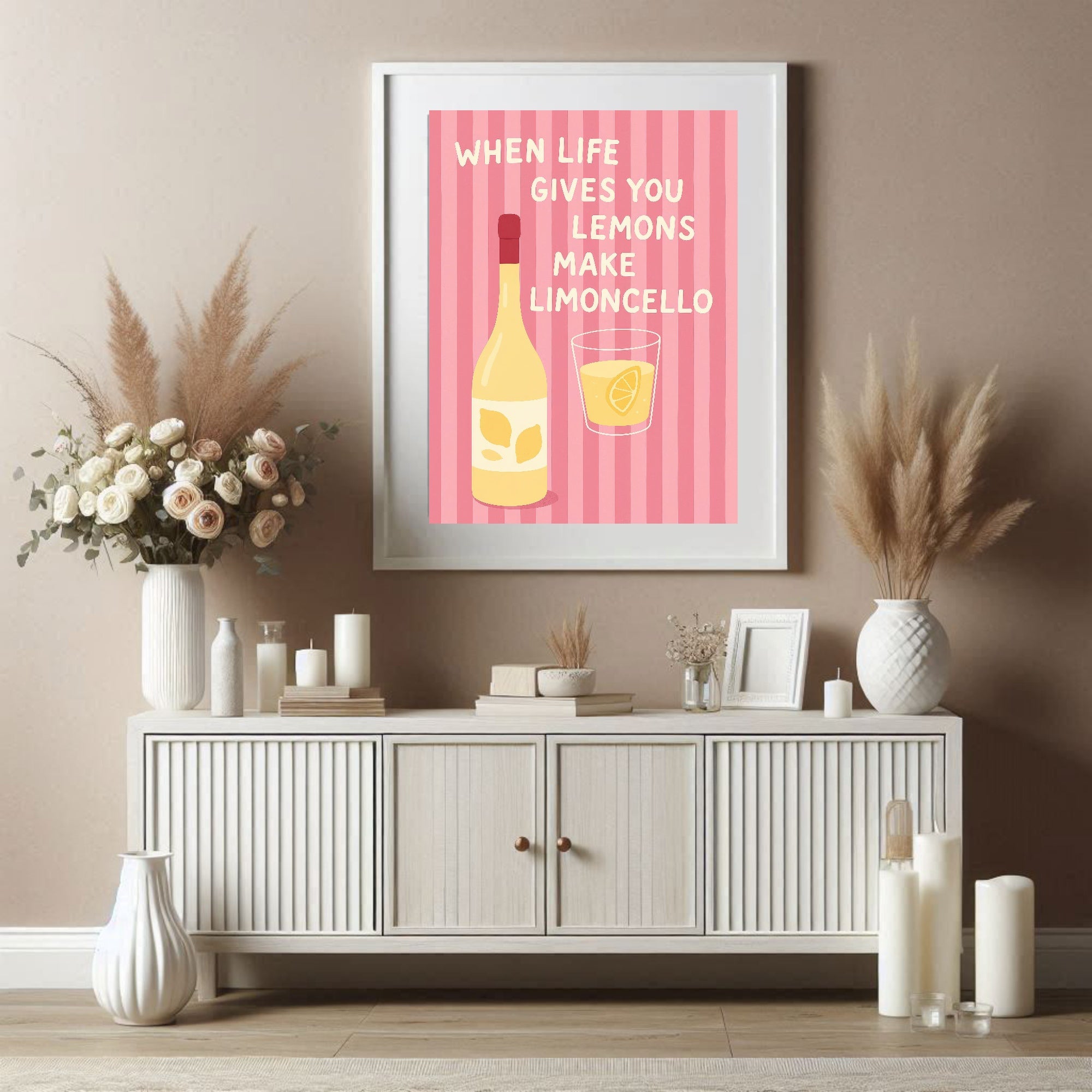 When Life Gives You Lemons Make Limoncello Wall Art Print