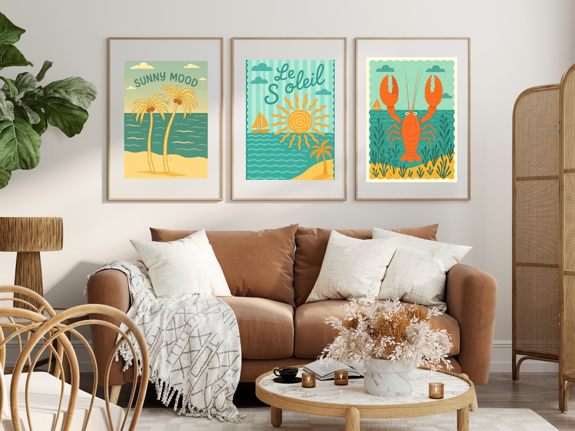 Vintage Lobster Wall Art Print