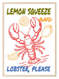Lemon Squeeze & Lobster Please Print | Coastal Wall Art