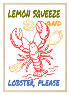 Lemon Squeeze & Lobster Please Print | Coastal Wall Art
