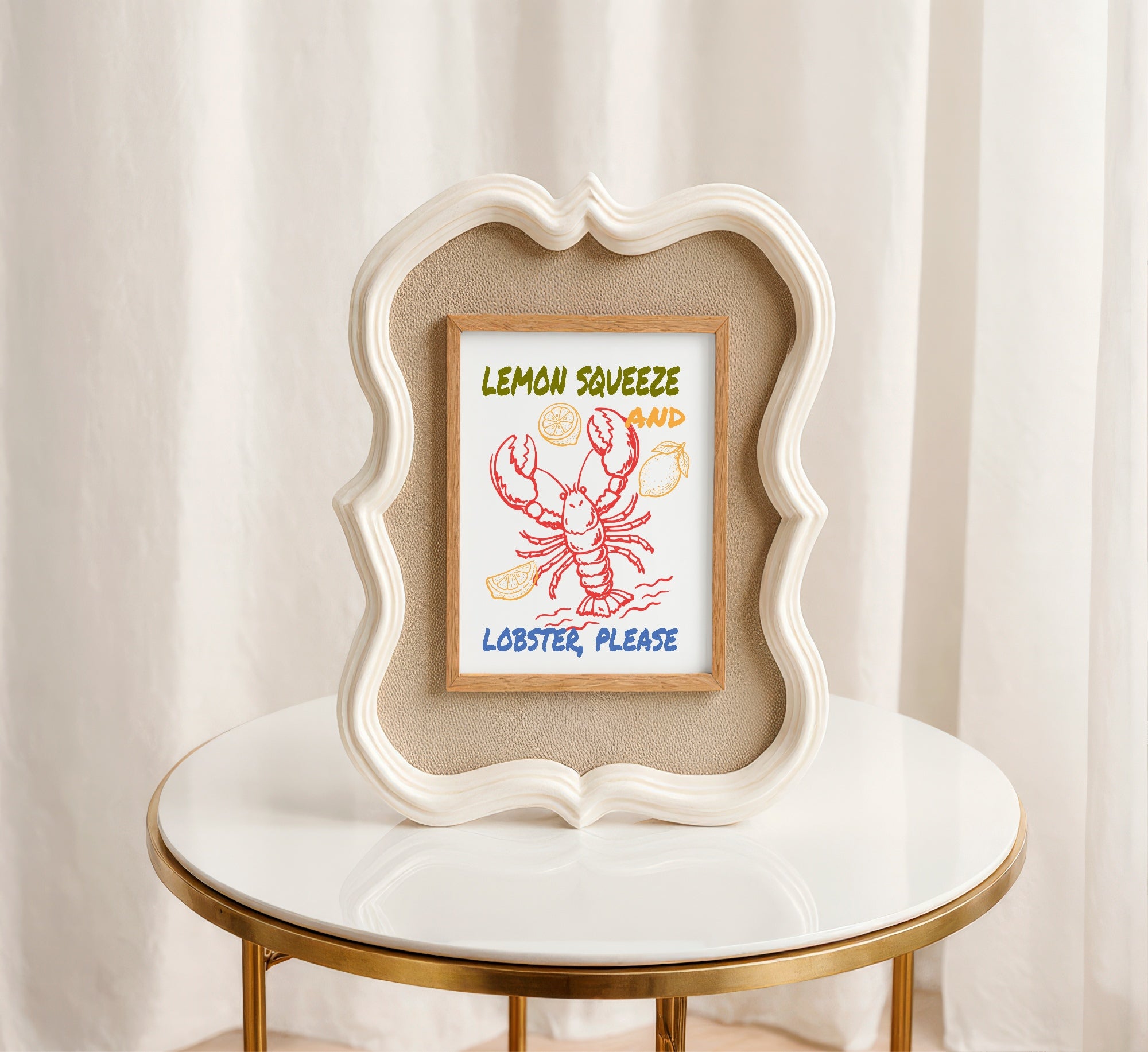 Lemon Squeeze & Lobster Please Summer Wall Art Print