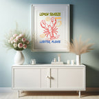 Lemon Squeeze & Lobster Please Print | Coastal Wall Art