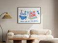 Meet Me At The Beach Clothesline Wall Art Print