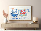 Meet Me At The Beach Clothesline Wall Art Print