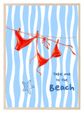 Take Me to the Beach Print | Colourful Coastal Wall Art