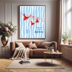 Take Me to the Beach Print | Colourful Coastal Wall Art