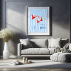 Take Me to the Beach Print | Colourful Coastal Wall Art