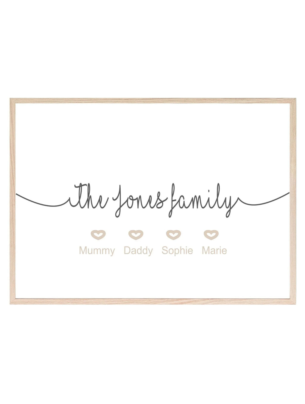 Personalised The Family Name Print | Family & Love | New Home Wall Art - Larosier Prints
