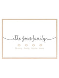 Personalised The Family Name Print | Family & Love | New Home Wall Art - Larosier Prints