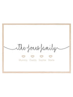 Personalised The Family Name Print | Family & Love | New Home Wall Art - Larosier Prints