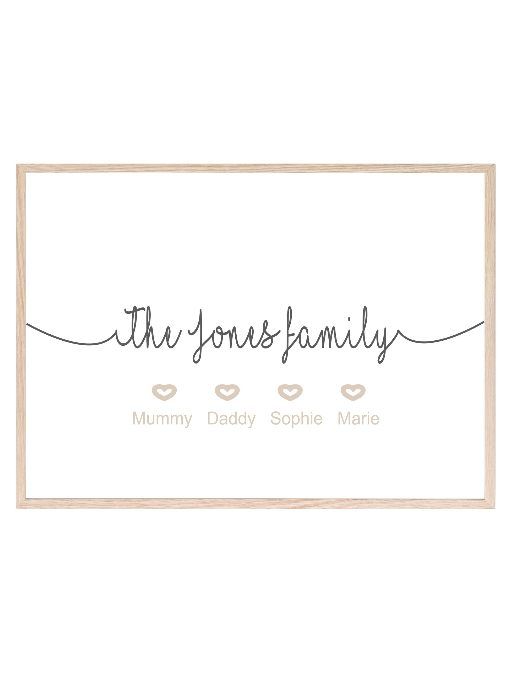 Personalised The Family Name Print | Family & Love | New Home Wall Art