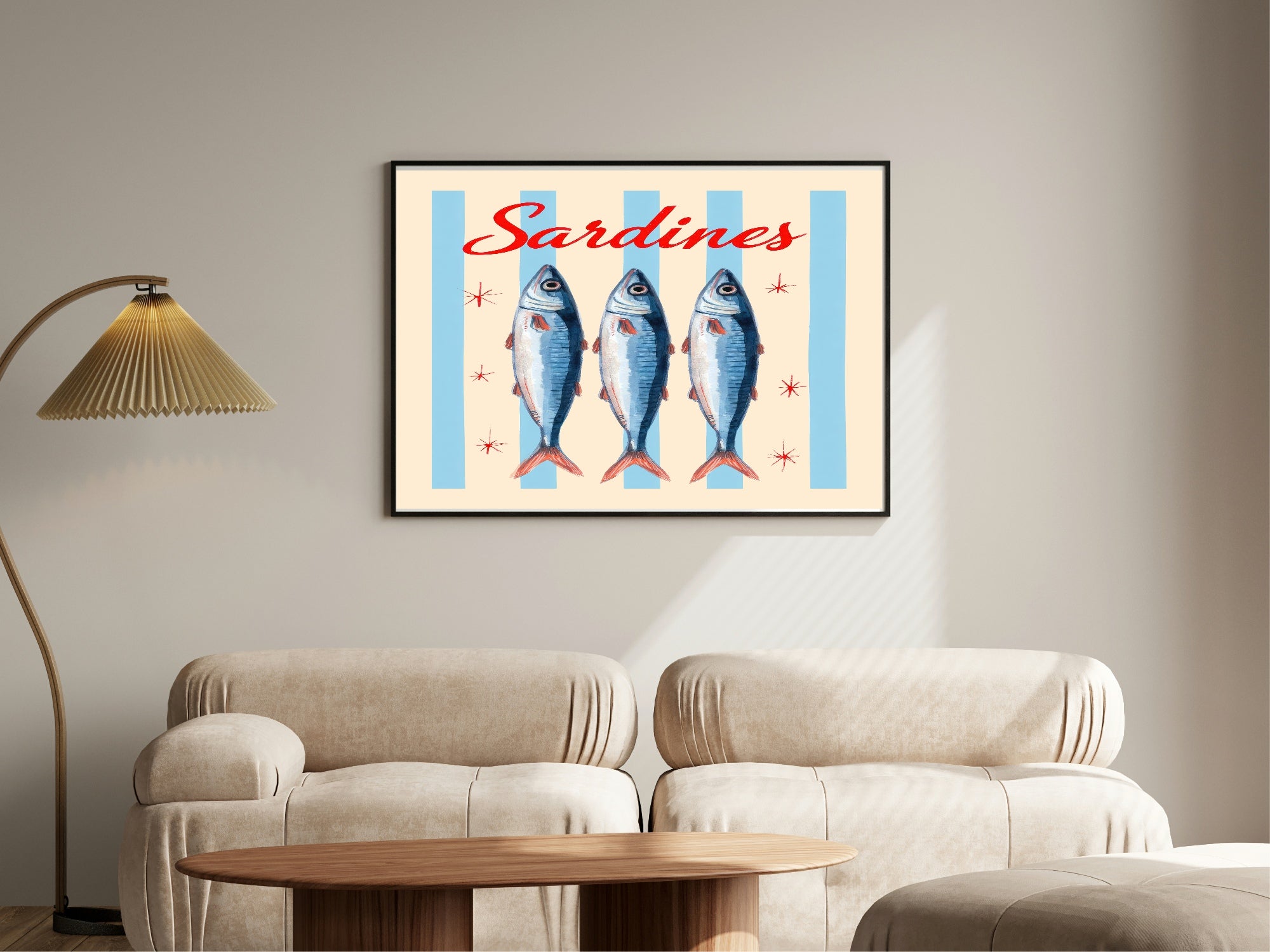 Sardines Landscape Wall Art Print