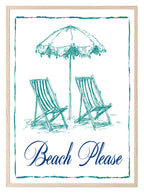 Beach Please Print | Fun Coastal Wall Art
