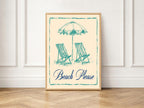 Beach Please Deck Chairs Wall Art Print