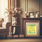 Limoncello Cocktail Print | Colourful Italian Wall Art