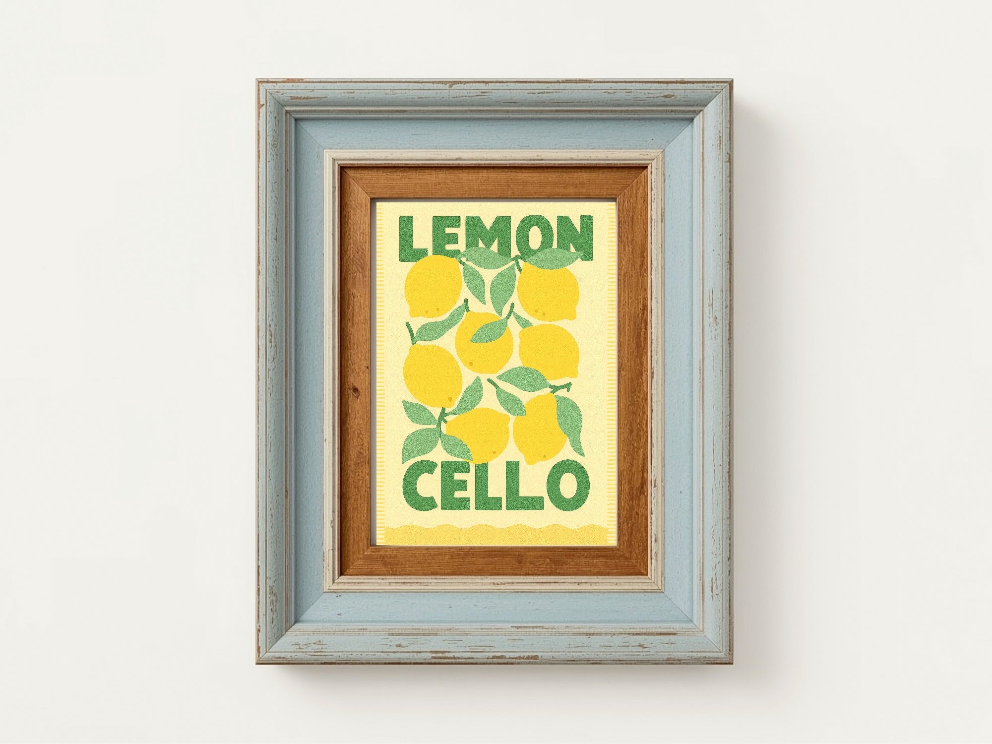 Lemon Cello Cocktail Wall Art Print