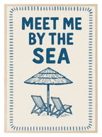 Meet Me by the Sea Print | Coastal Quote Wall Art