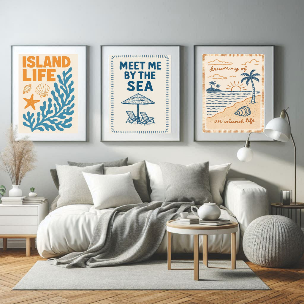 Meet Me By The Sea Wall Art Print