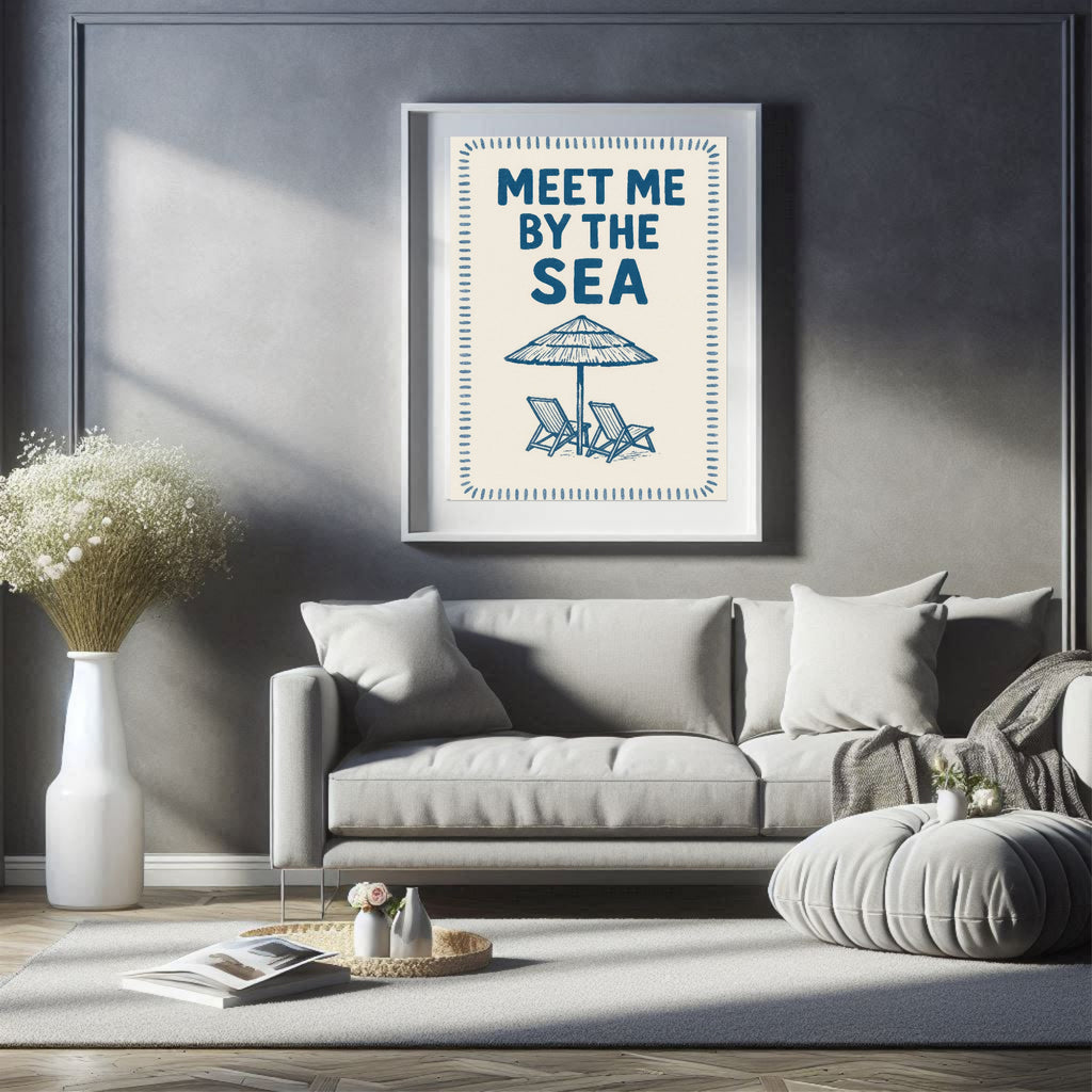 Meet Me By The Sea Wall Art Print