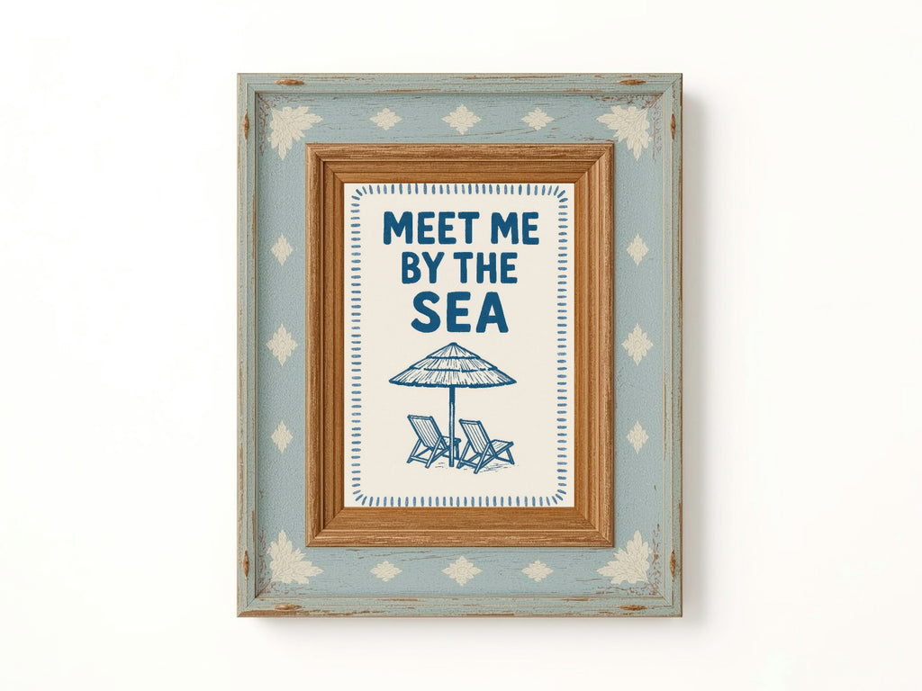Meet Me By The Sea Wall Art Print
