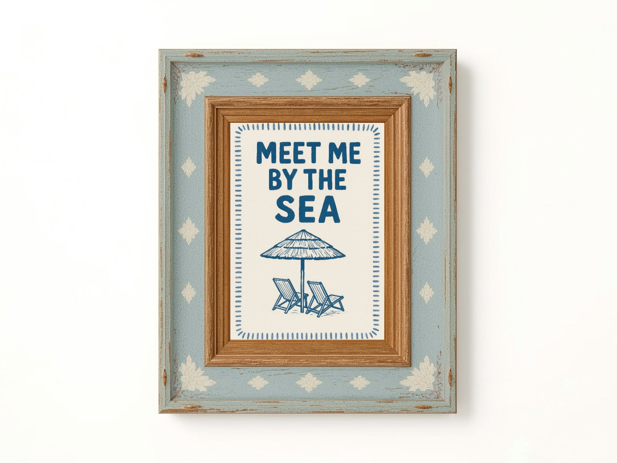 Meet Me By The Sea Wall Art Print