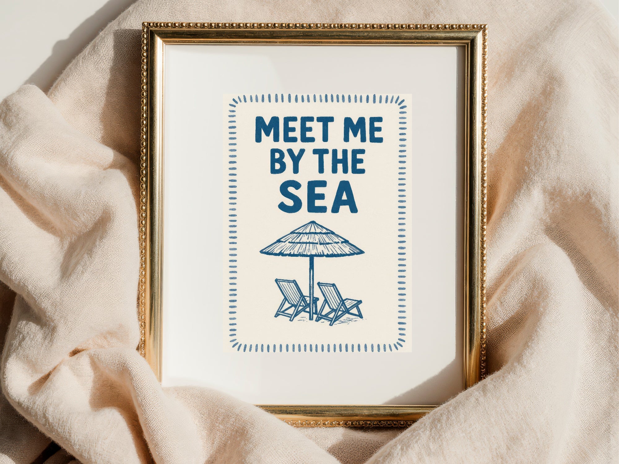 Meet Me By The Sea Wall Art Print
