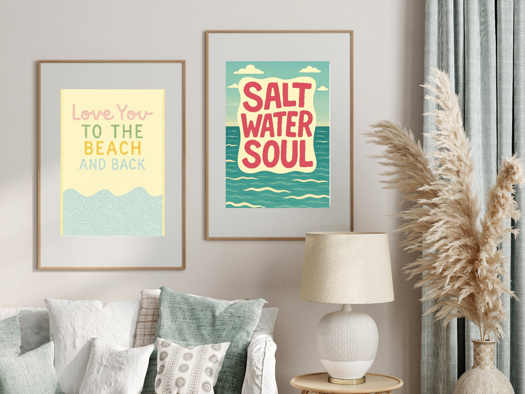 Love You To The Beach & Back Wall Art Print