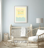 Love You to the Beach & Back Print | Coastal Quote Wall Art