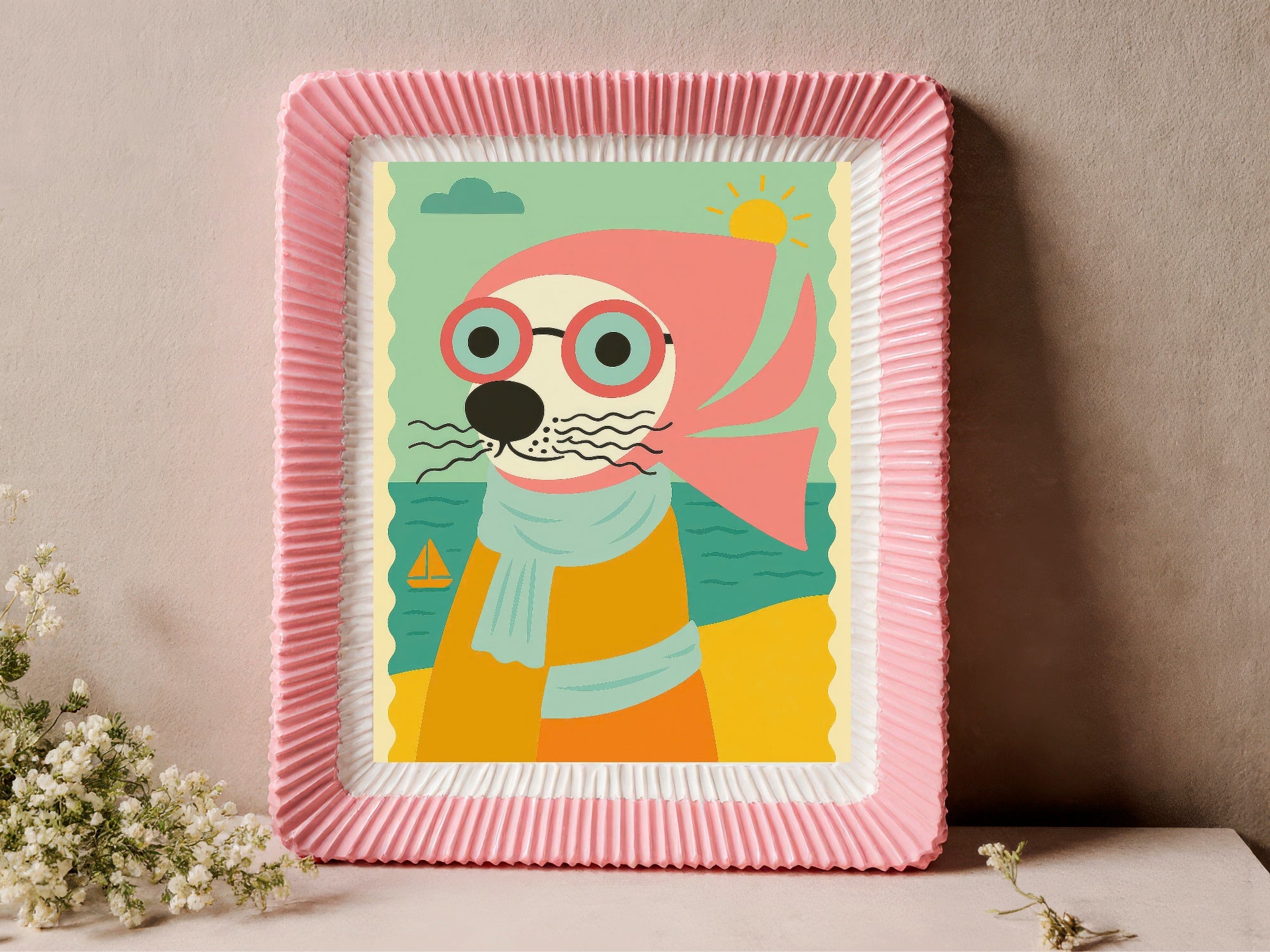 Whimsical Seal Wall Art Print
