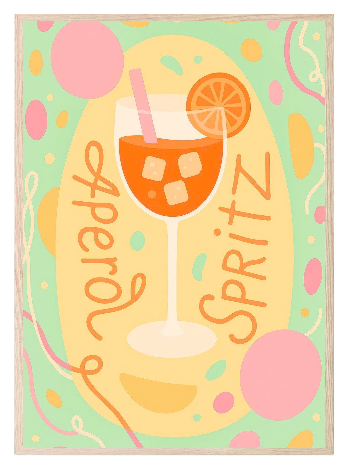 Aperol Spritz Print | Colourful Cocktail Wall Art