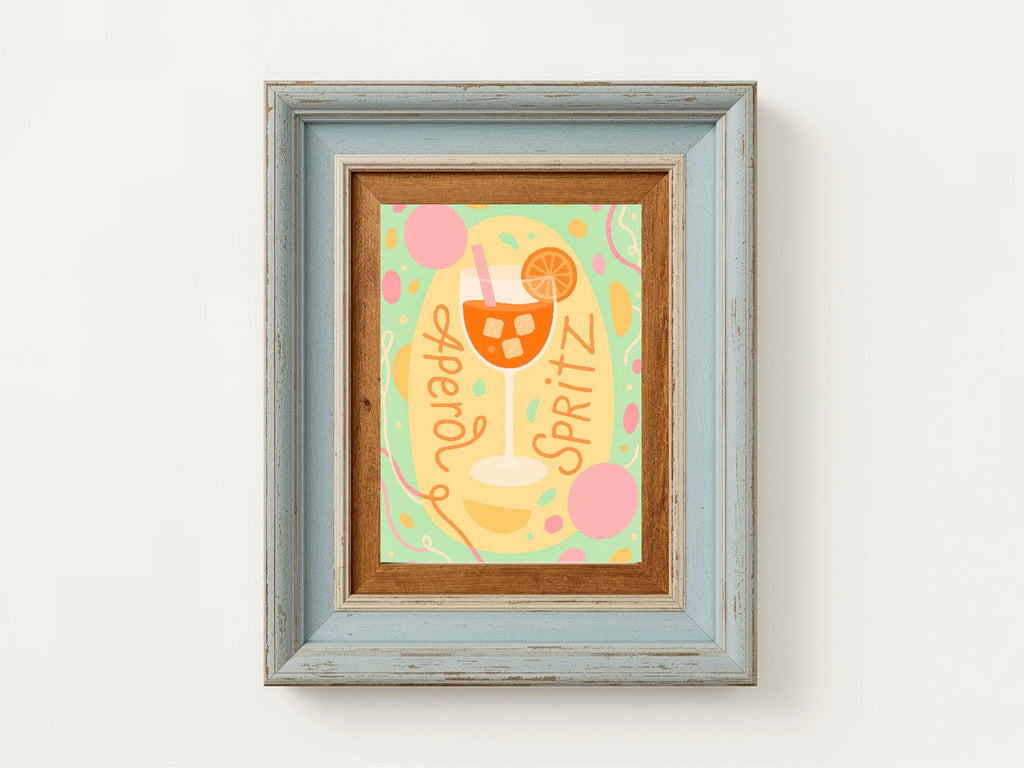 Aperol Spritz Cocktail Wall Art Print