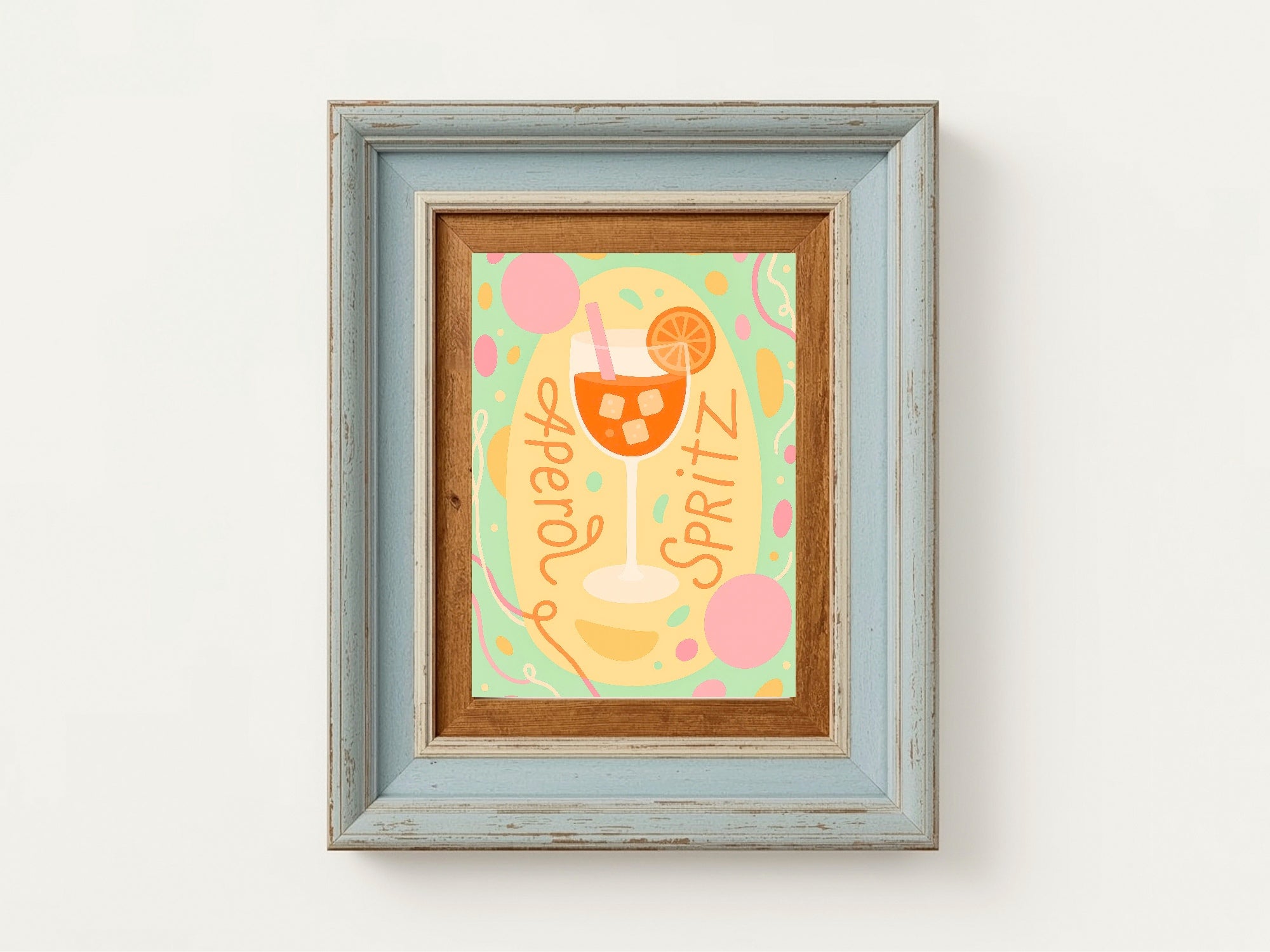 Aperol Spritz Cocktail Wall Art Print