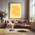 Retro Sunshine Print | Colourful Positive Wall Art
