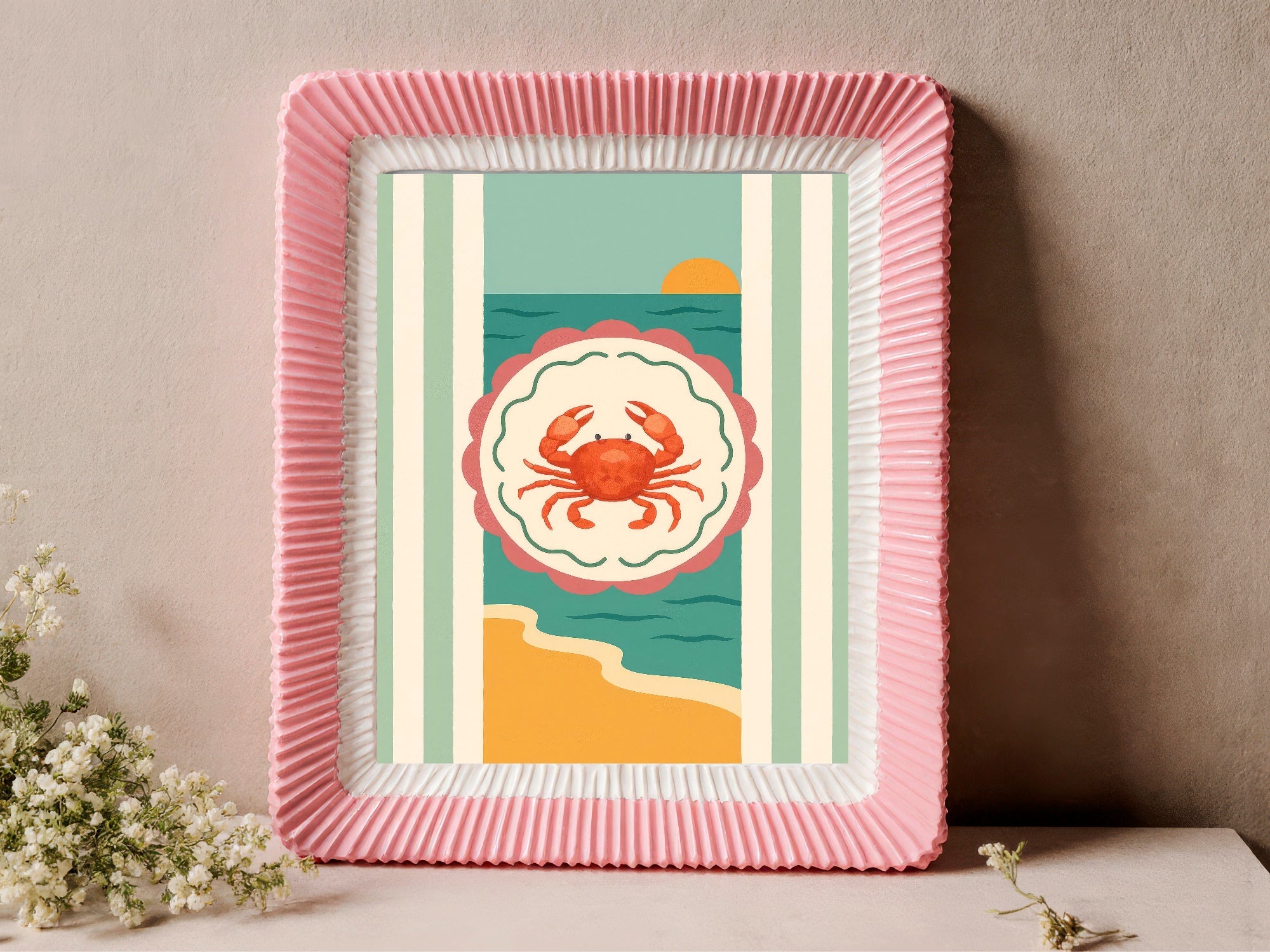 Vintage Crab Wall Art Print