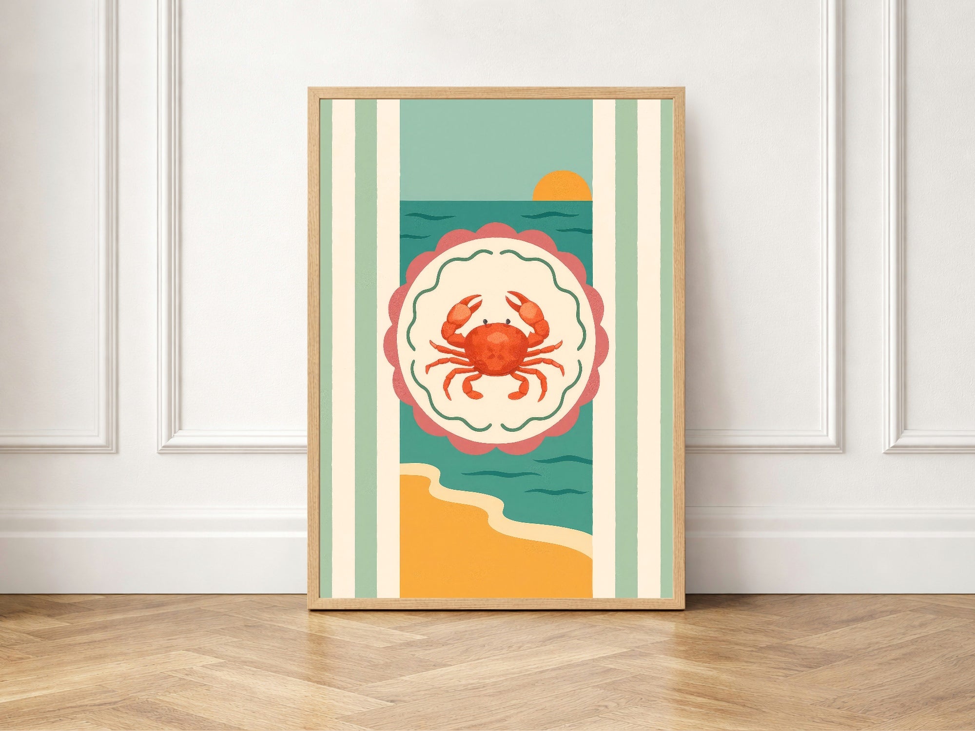 Vintage Crab Wall Art Print