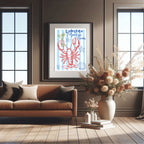 Lobster Martini Society Print | Playful Coastal Wall Art