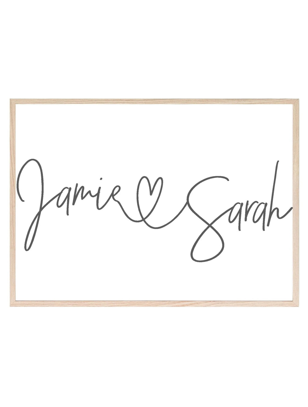 Personalised Couple Names Print | Family & Love | Romantic Wall Art - Larosier Prints