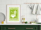 Matcha Morning Print | Colourful Retro Kitchen Wall Art