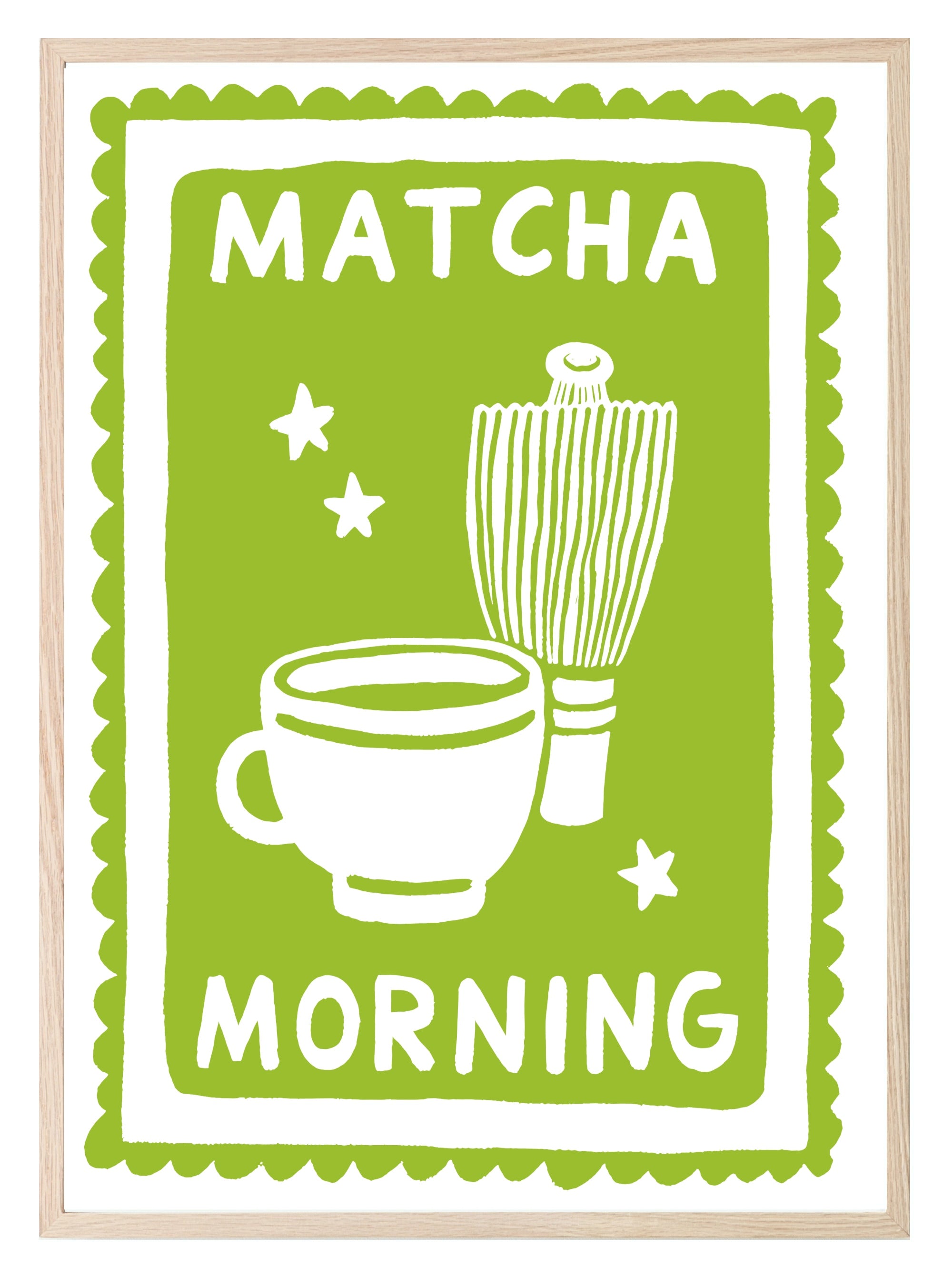 Matcha Morning Print | Colourful Retro Kitchen Wall Art