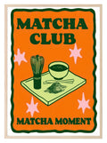 Matcha Club Print | Colourful Retro Kitchen Wall Art
