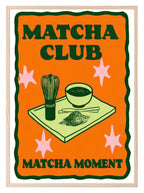 Matcha Club Print | Colourful Retro Kitchen Wall Art