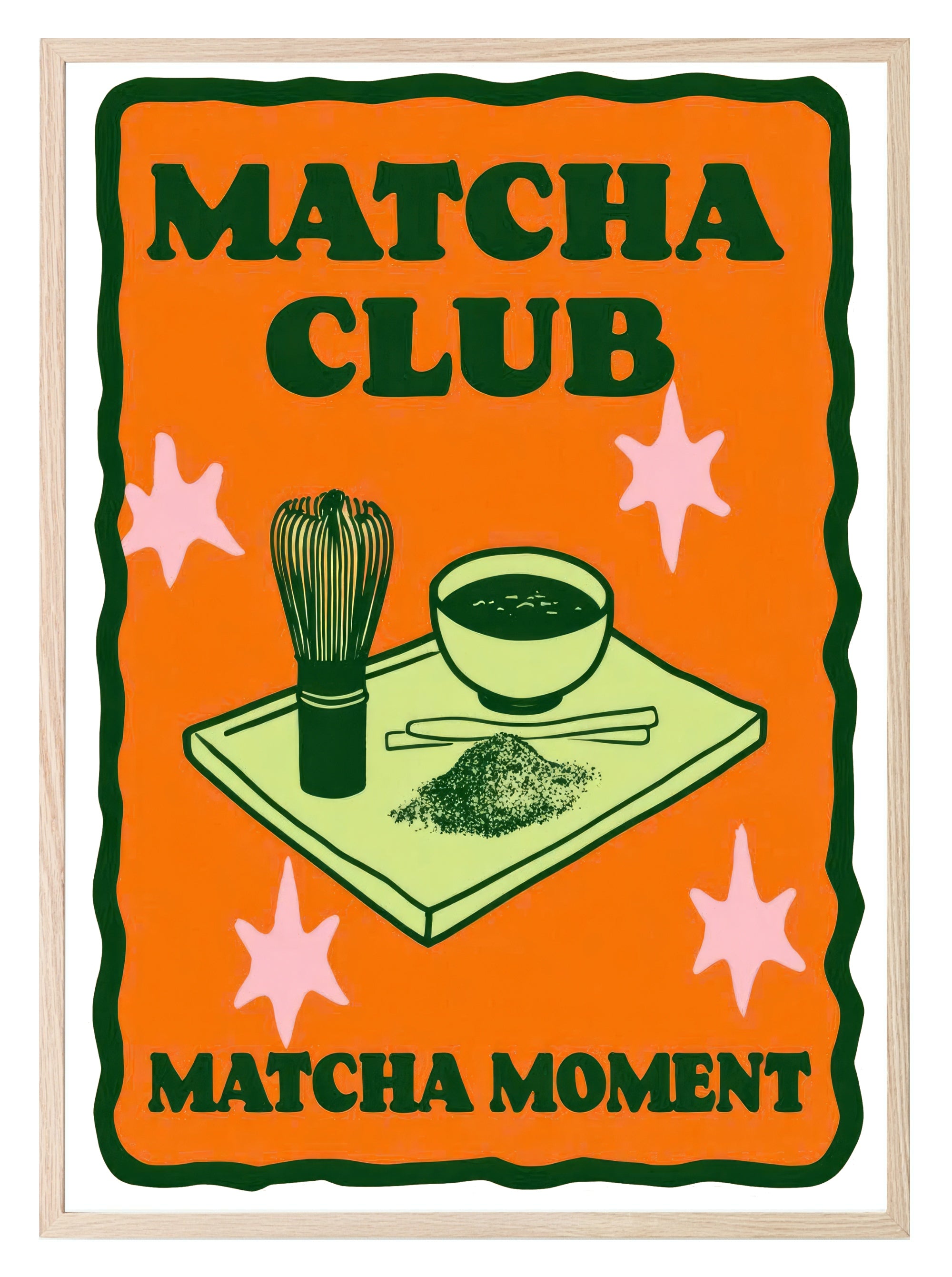 Matcha Club Print | Colourful Retro Kitchen Wall Art